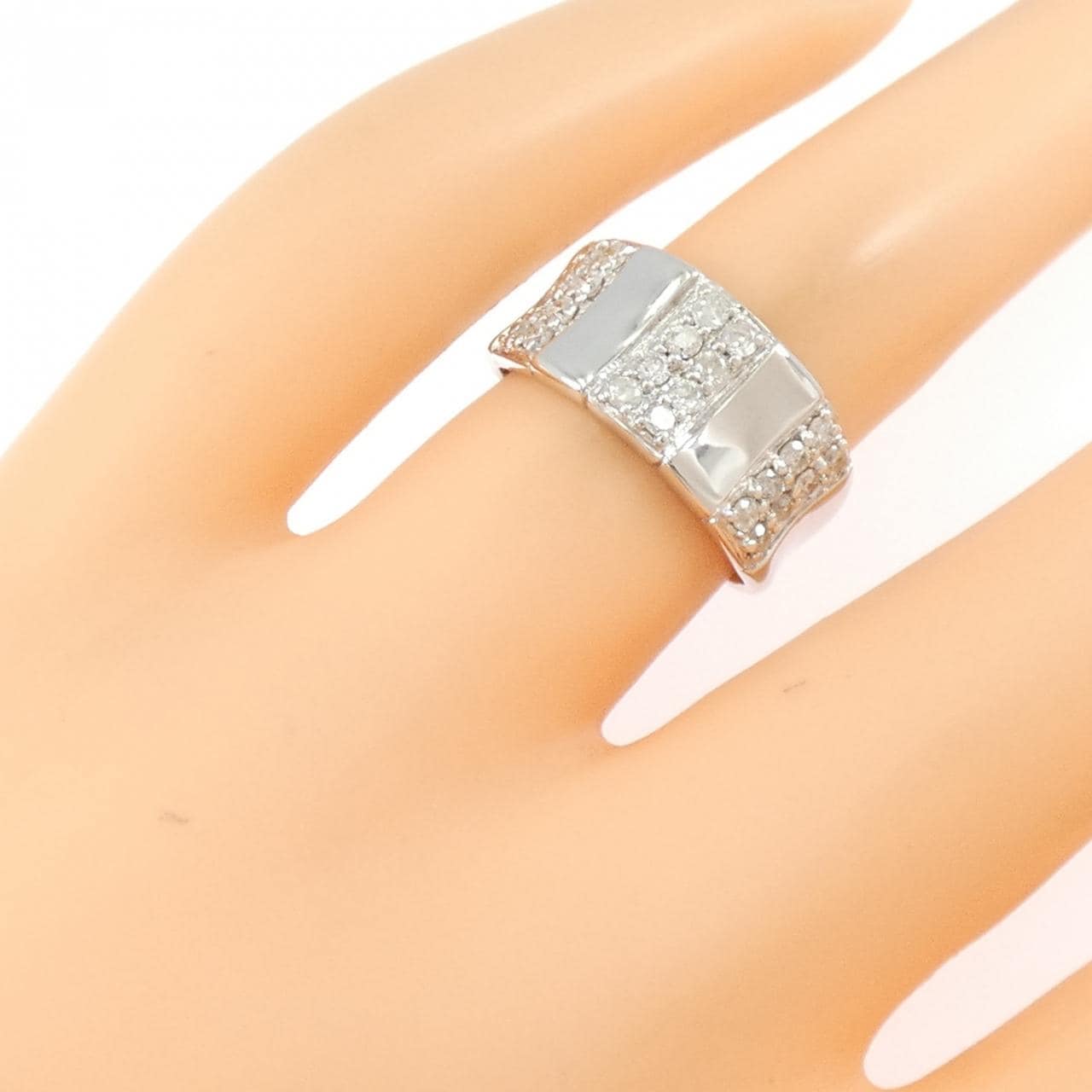 K18WG ダイヤモンド リング 0.50CT