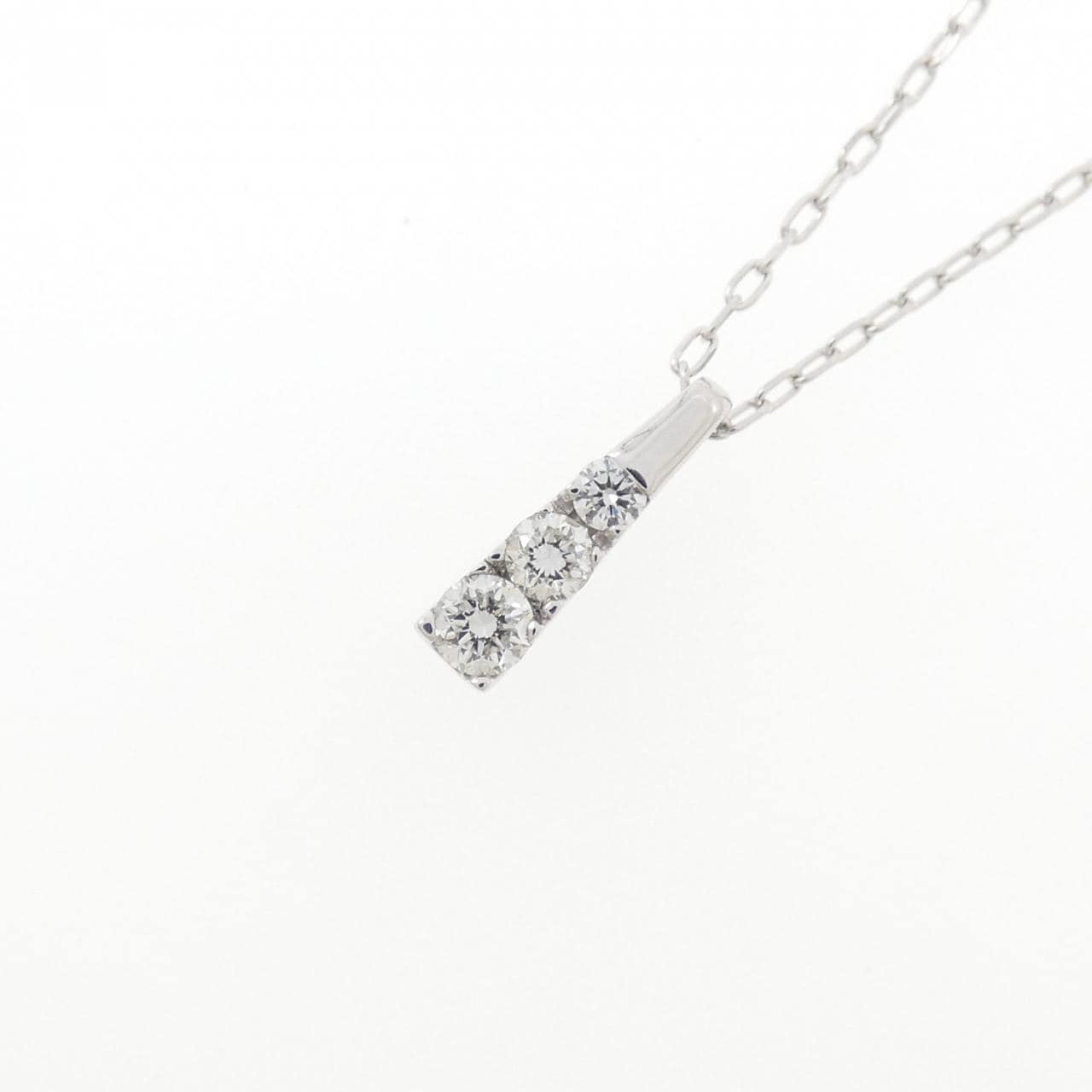 K18WG ダイヤモンド ネックレス 0.20CT