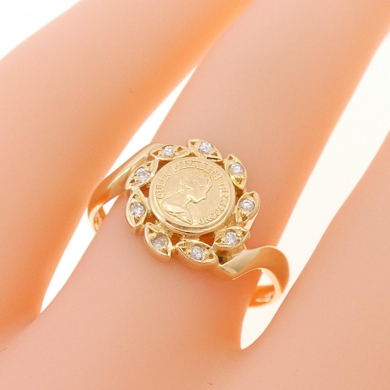 K18YG ダイヤモンド リング 0.06CT