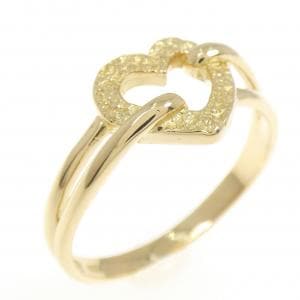 K18YG ハート リング