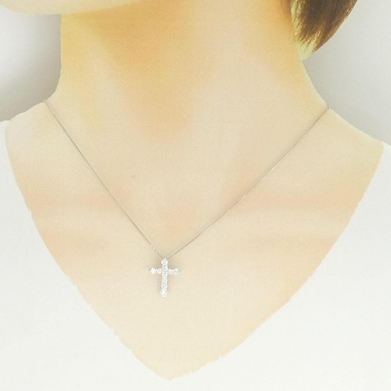 PT900/PT850 クロス ダイヤモンド ネックレス 1.00CT