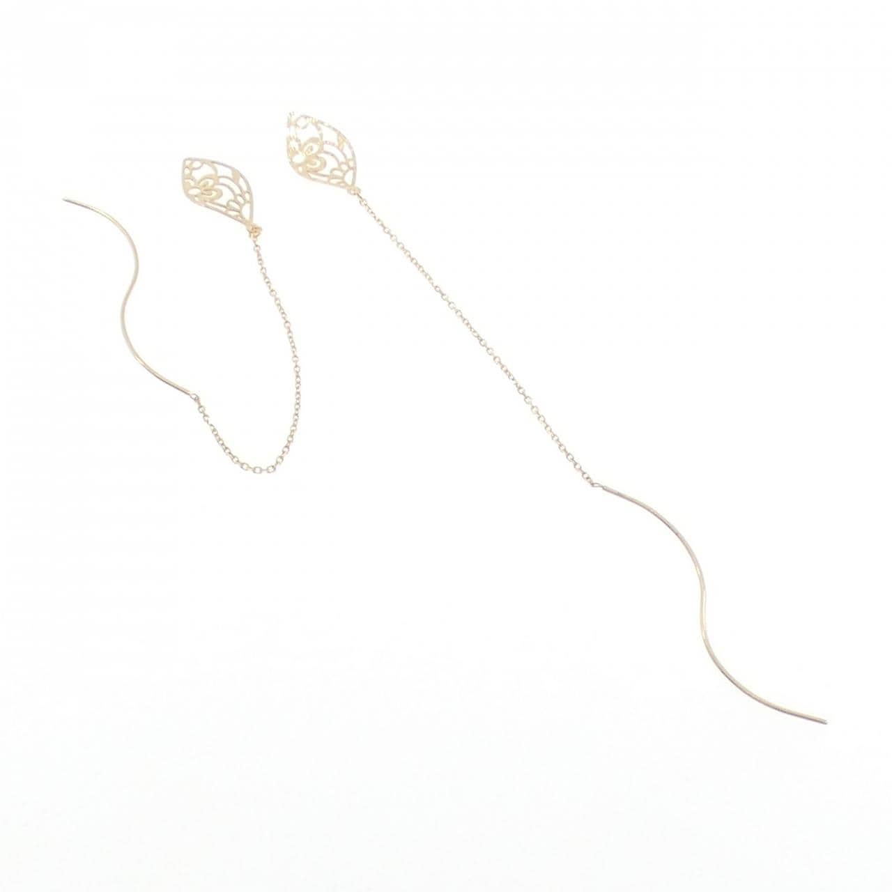 K18YG フラワー ピアス