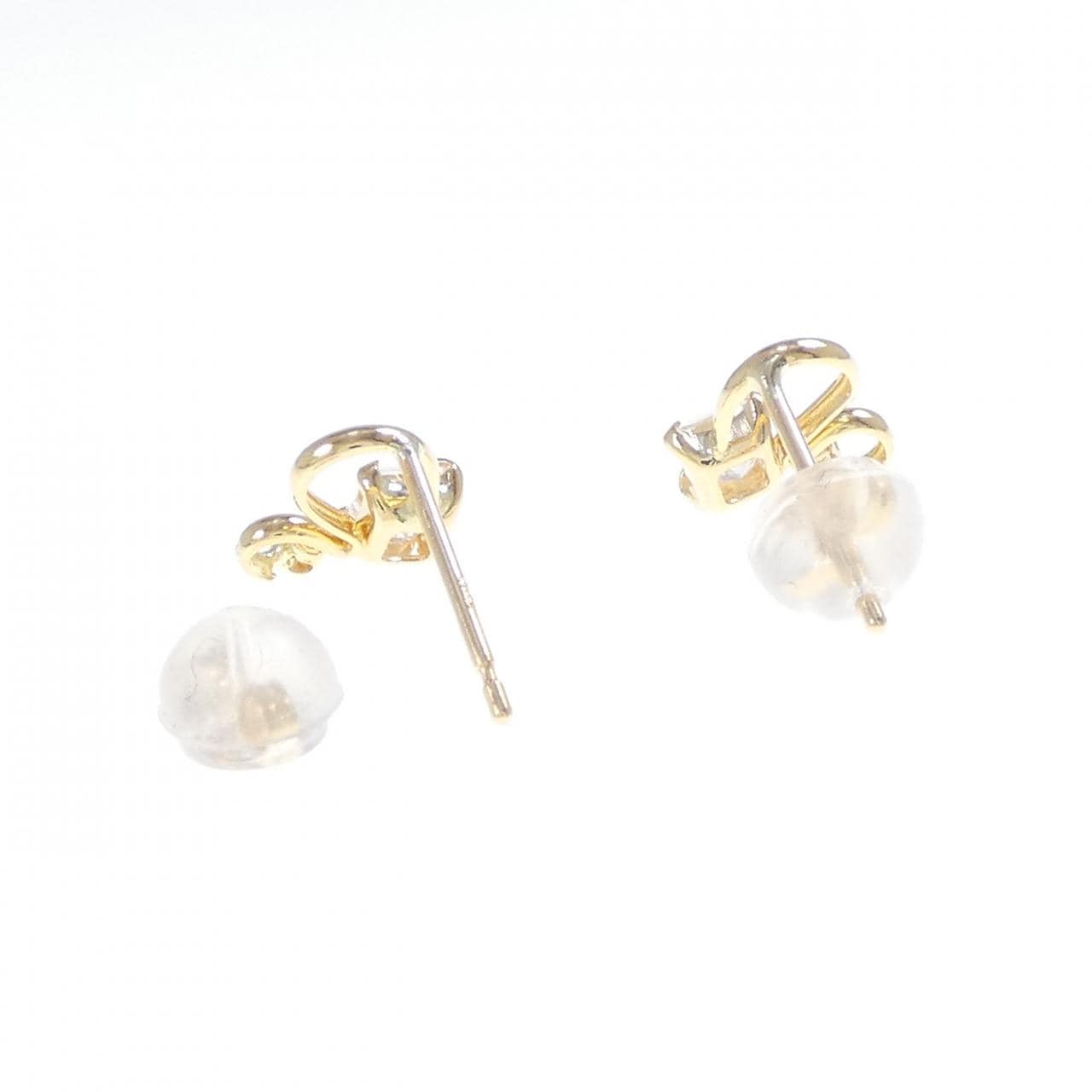 [新品] K18YG 立方体耳环