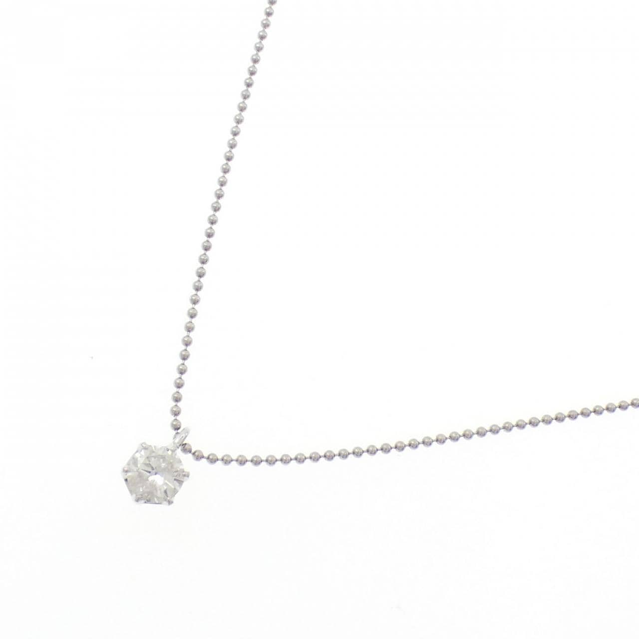 PT900/PT850 ソリティア ダイヤモンド ネックレス 0.417CT
