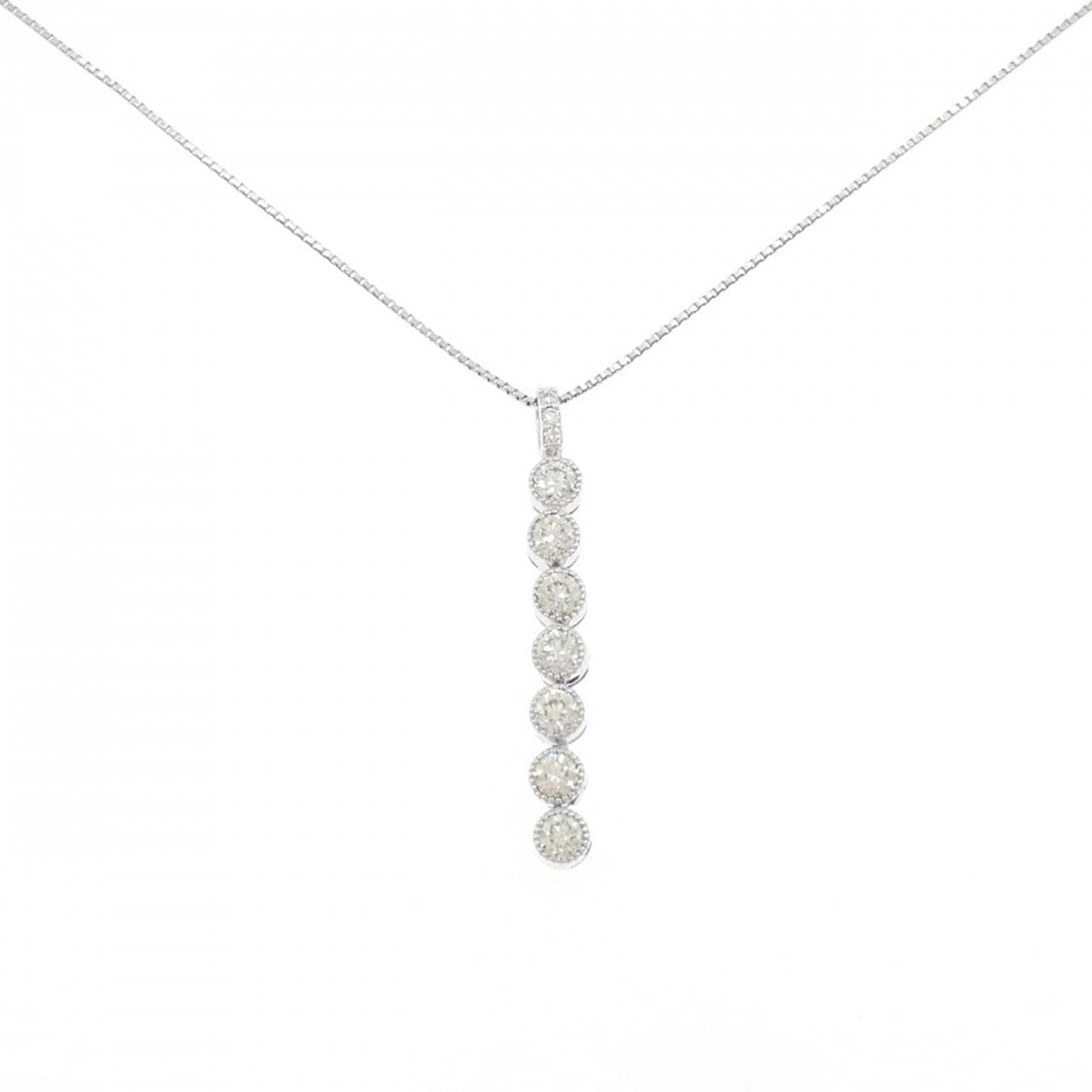 K18WG ダイヤモンド ネックレス 1.00CT
