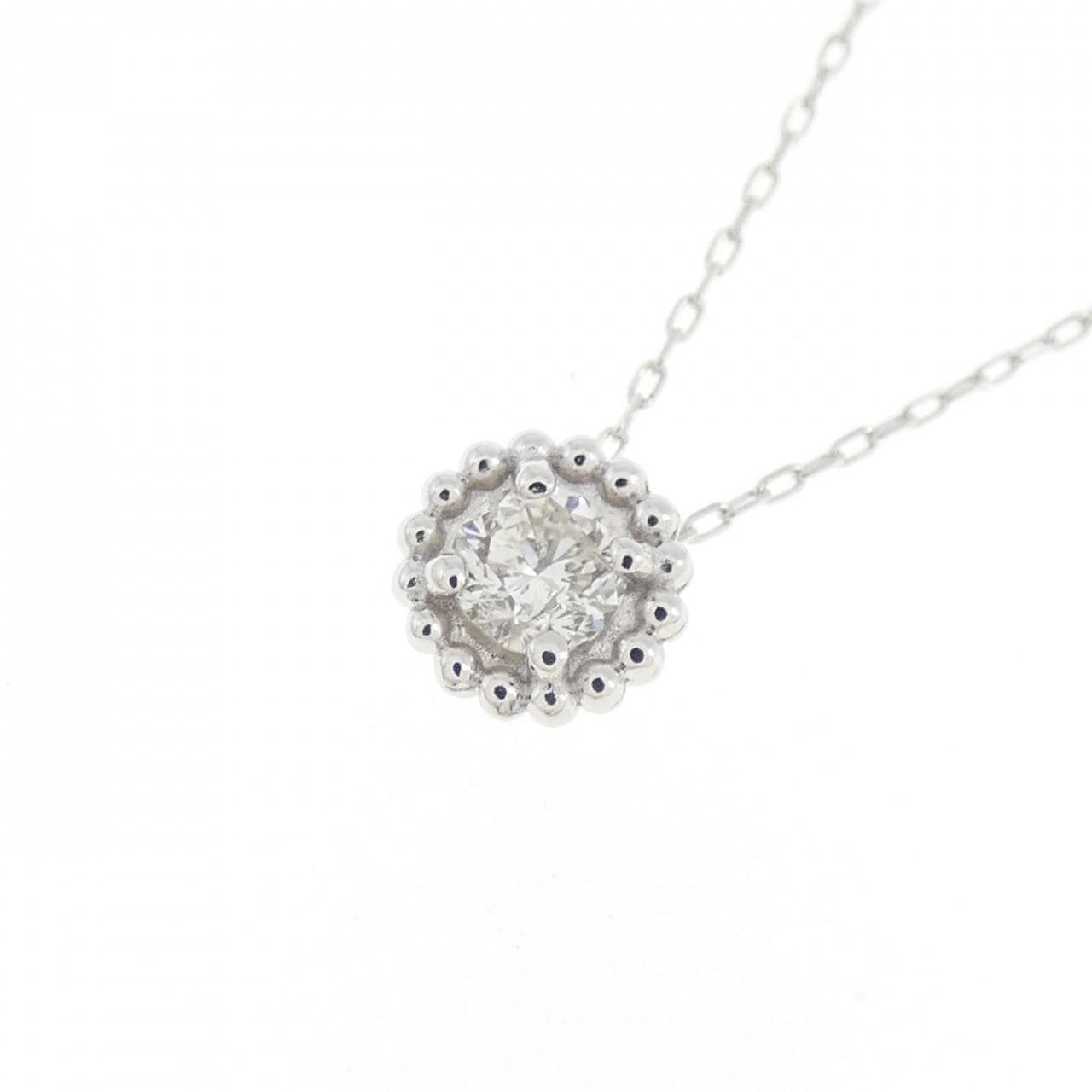 K18WG ダイヤモンド ネックレス 0.10CT