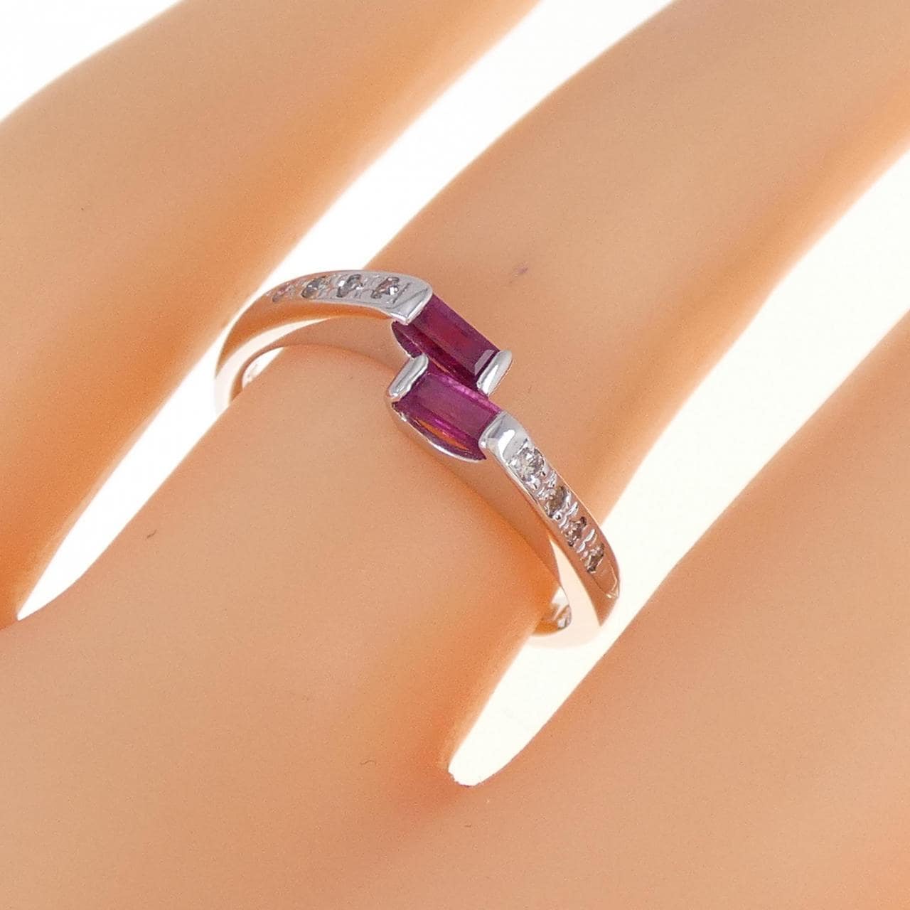 K18WG Ruby Ring 0.29CT