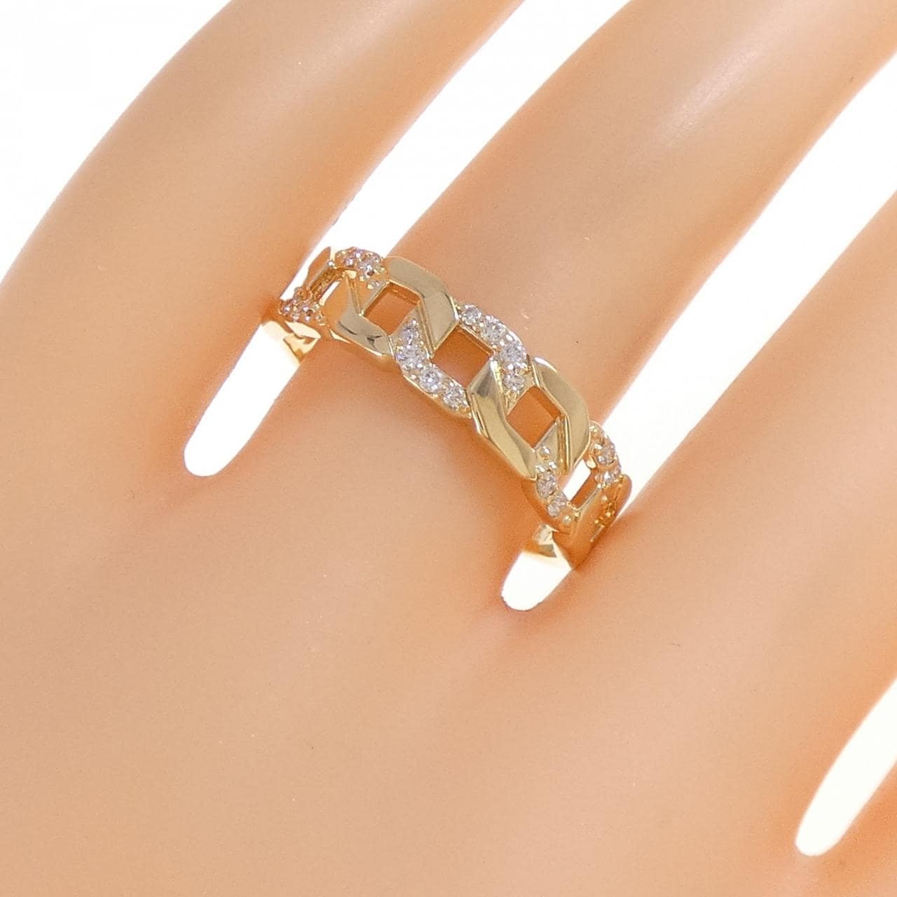K18YG ダイヤモンド リング 0.12CT