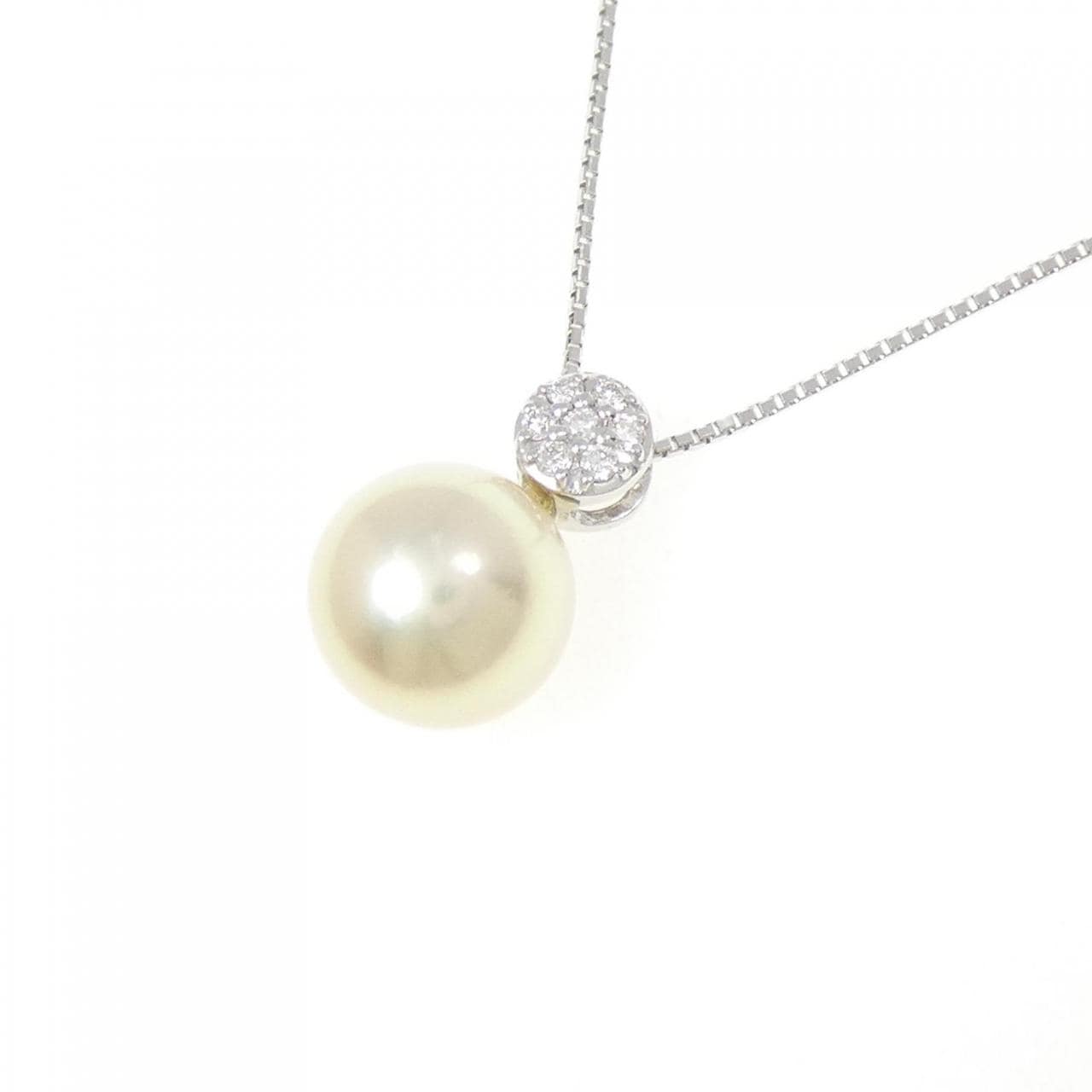 K18WG アコヤパール ネックレス 9.3mm