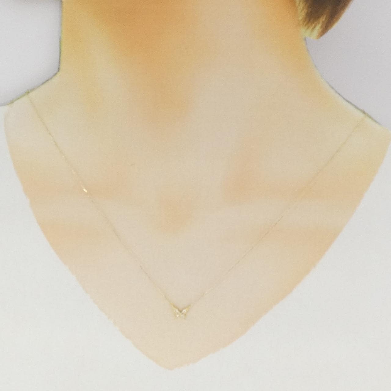 【新品】K18YG バタフライ ダイヤモンド ネックレス 0.05CT