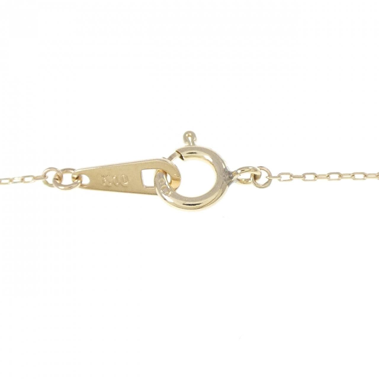 K10YG ハート サファイヤ ネックレス