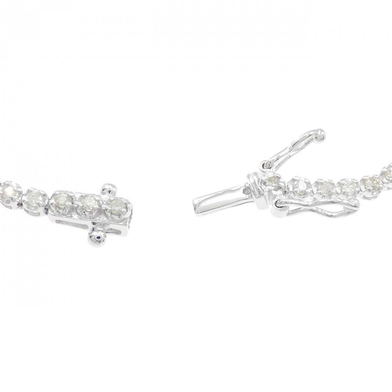 K18WG ダイヤモンド ブレスレット 1.00CT