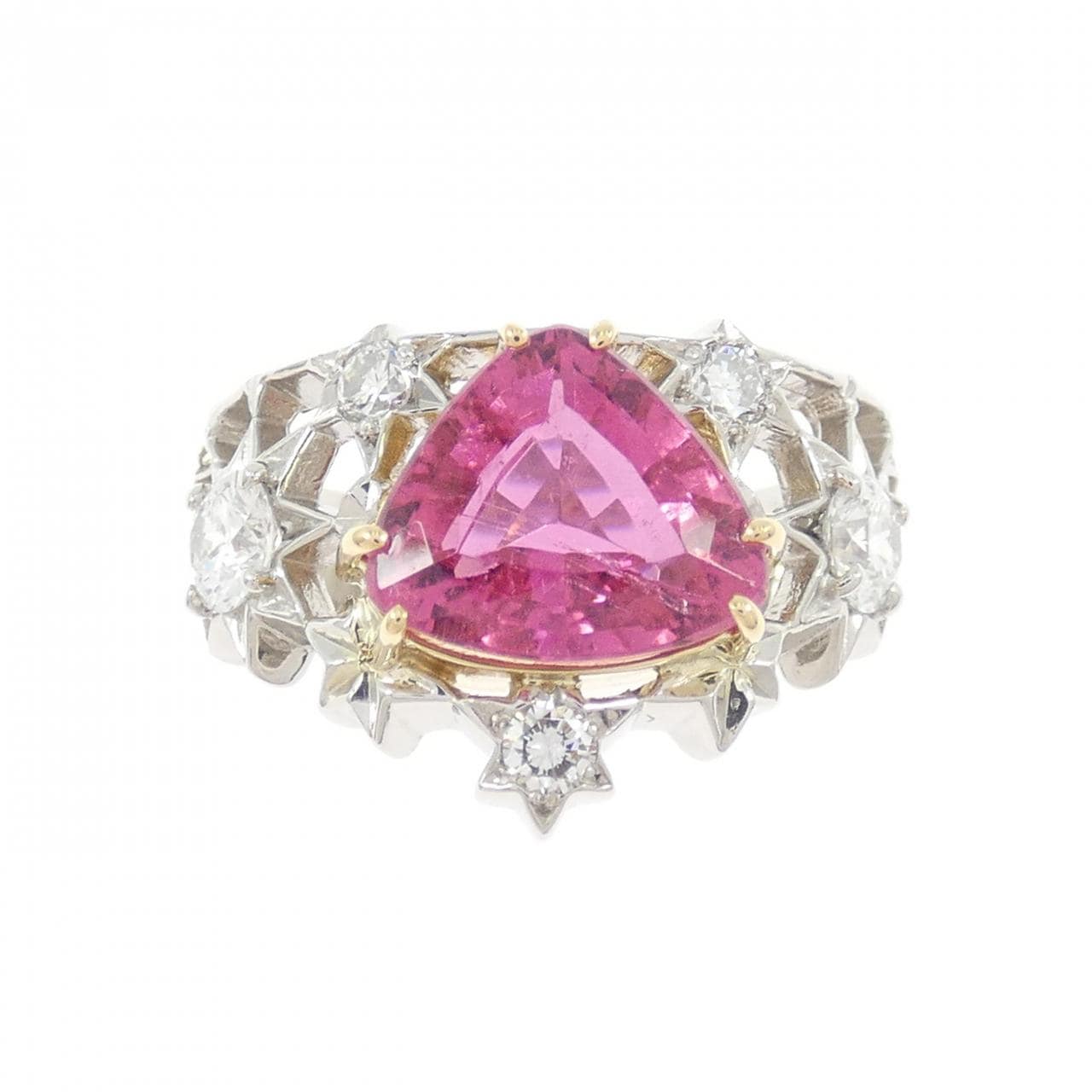 PT900/K18YG トルマリン リング 2.59CT