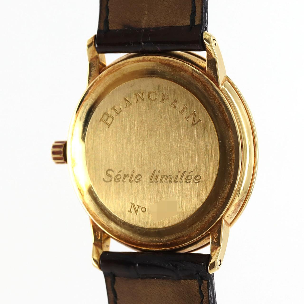 【ノーメンテナンス還元価格】ブランパン ヴィルレ YG 7001-1418-55 YG 手巻