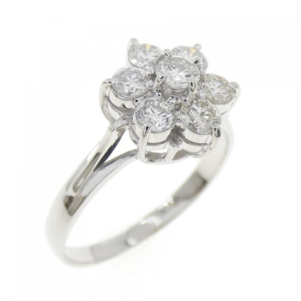 PT900 フラワー ダイヤモンド リング 0.51CT