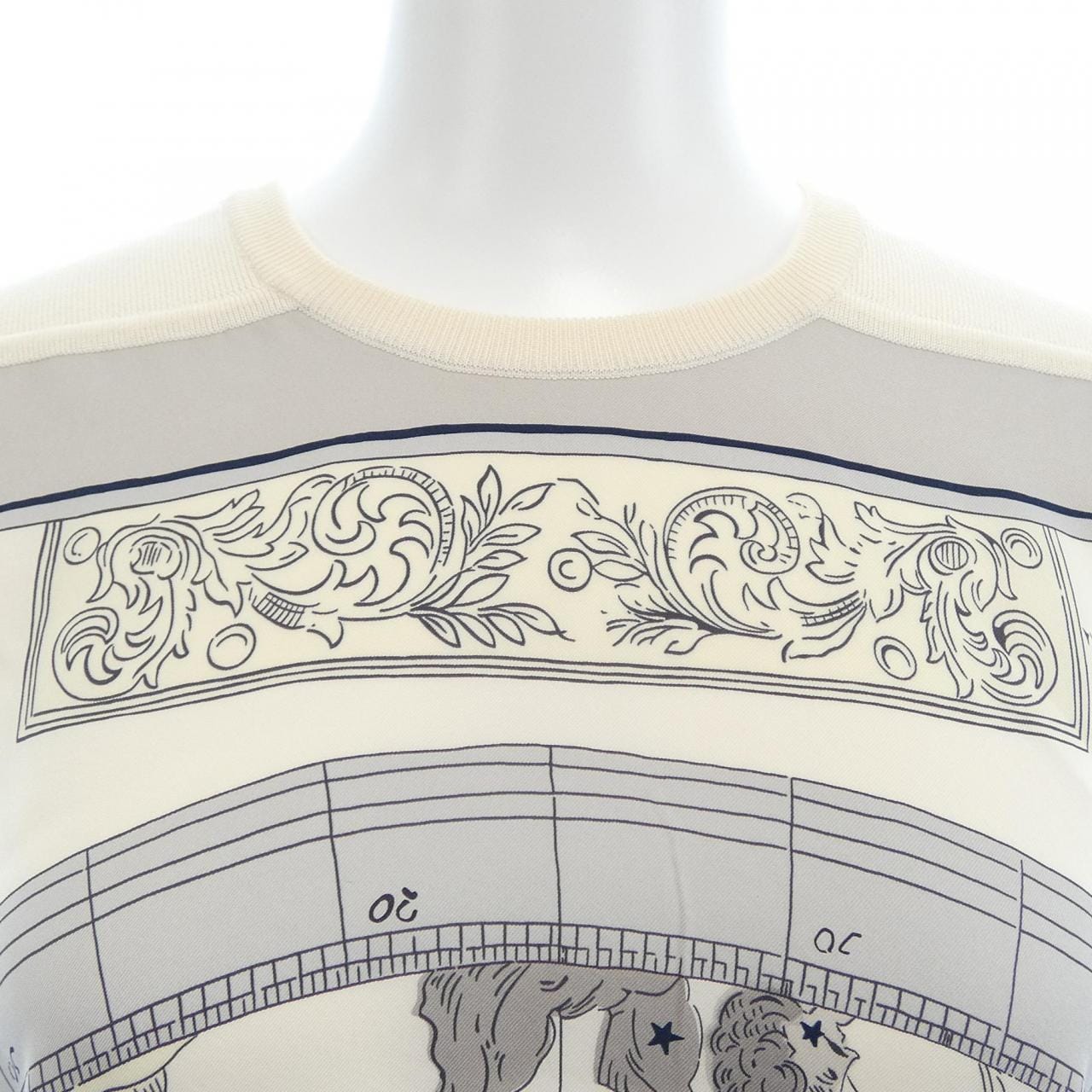 エルメス HERMES HEMISPHARIUM COELI BOREALE 66-7758 ツイルレーヌ ワンピース