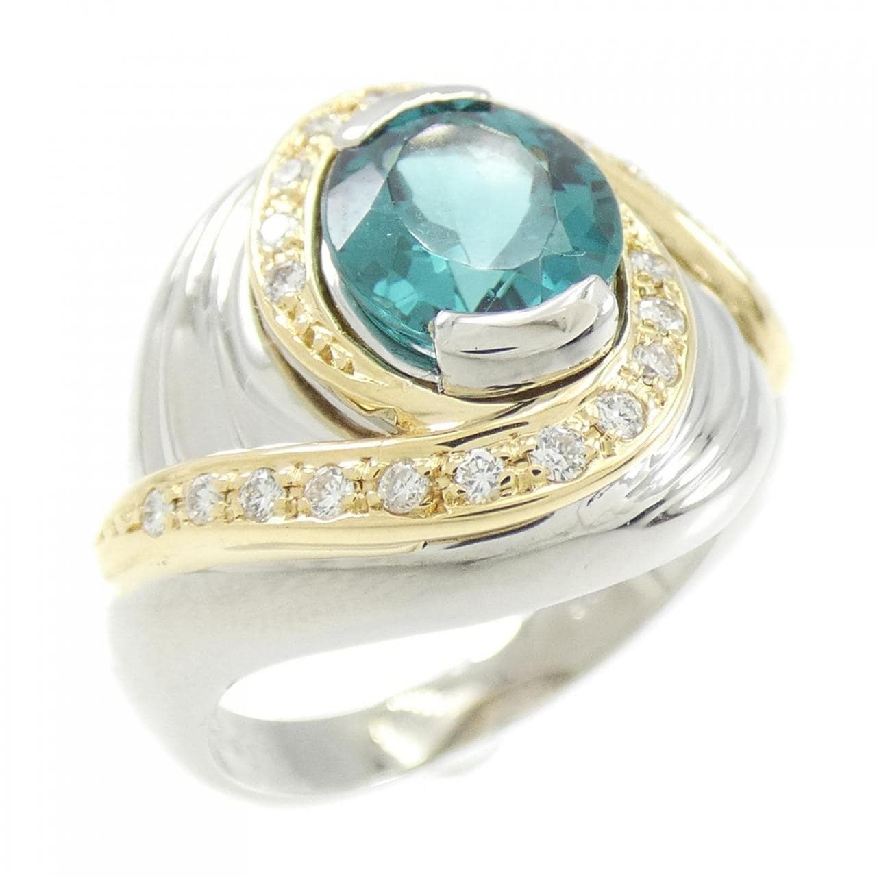 PT900/K18YG Tourmaline Ring 1.66CT