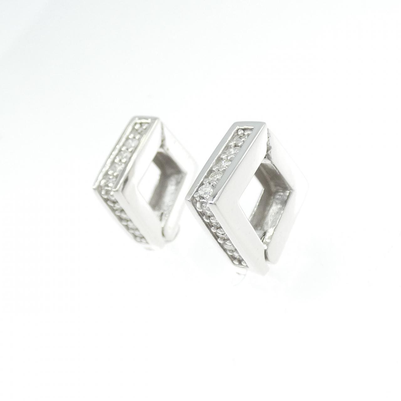 K18WG ダイヤモンド イヤリング 0.28CT