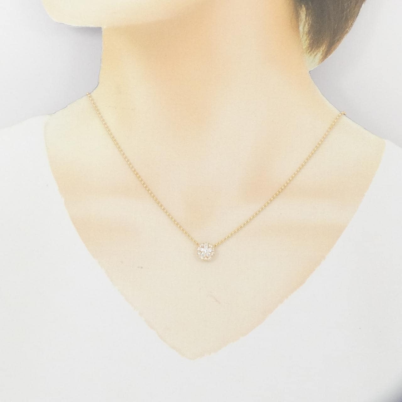 K18YG ダイヤモンド ネックレス 0.63CT