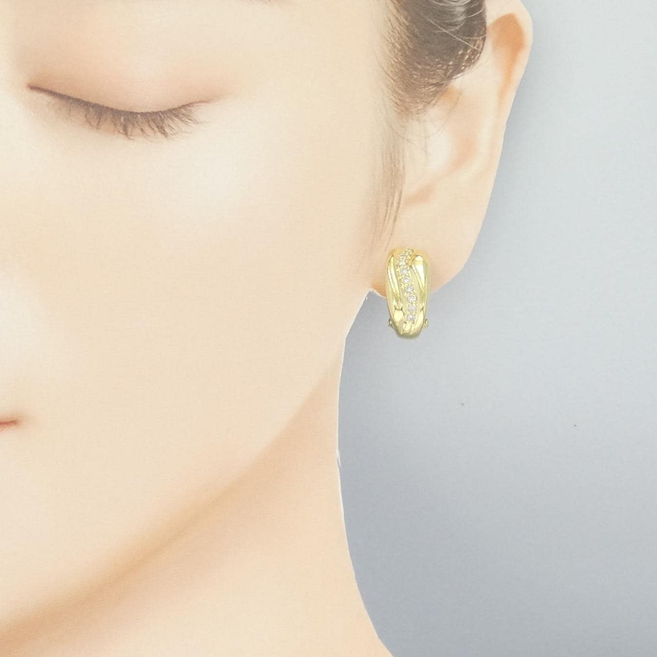 K18YG ダイヤモンド ピアス 0.40CT