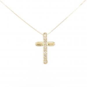 K18YG クロス ダイヤモンド ネックレス 0.30CT