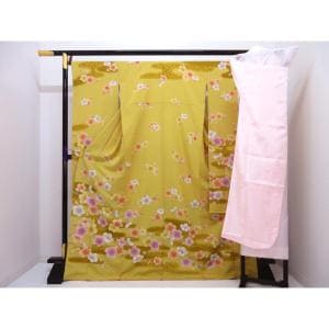 【未使用品】振袖　友禅金彩加工　きもの・長襦袢　２点セット