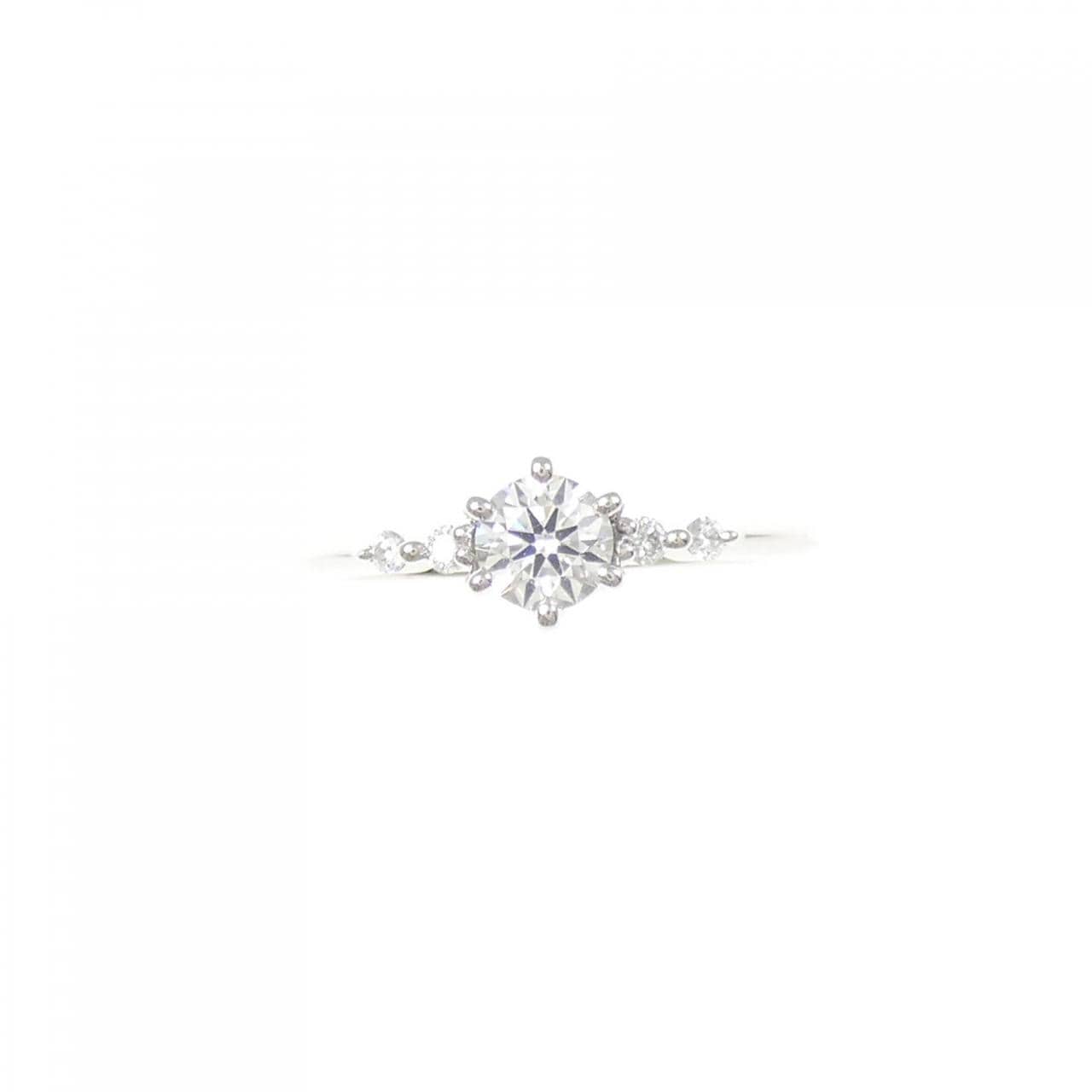 PT950鑽石戒指，0.240克拉，G色，VS2淨度，3EXT H&C