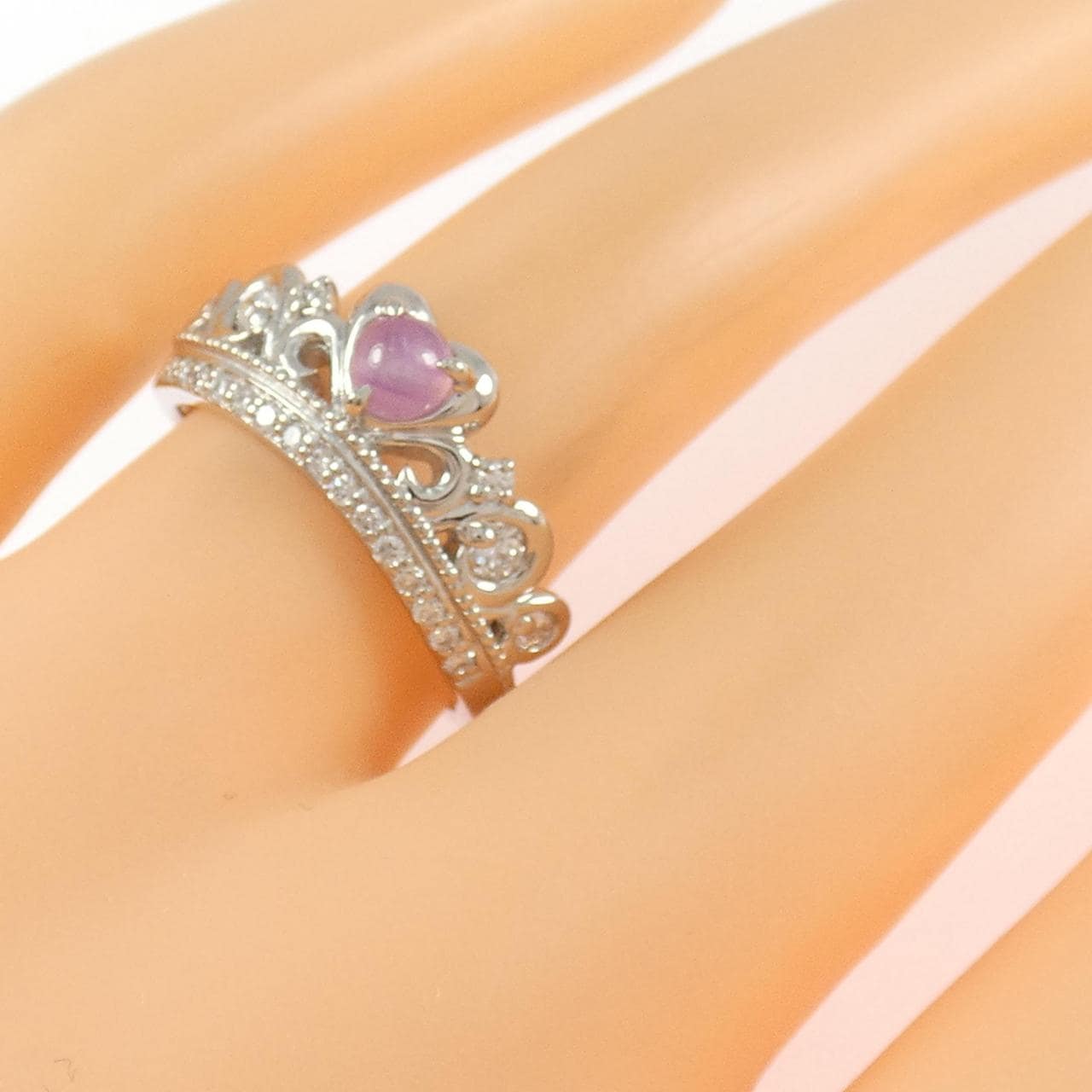 PT900 ティアラ スターサファイヤ リング 0.444CT