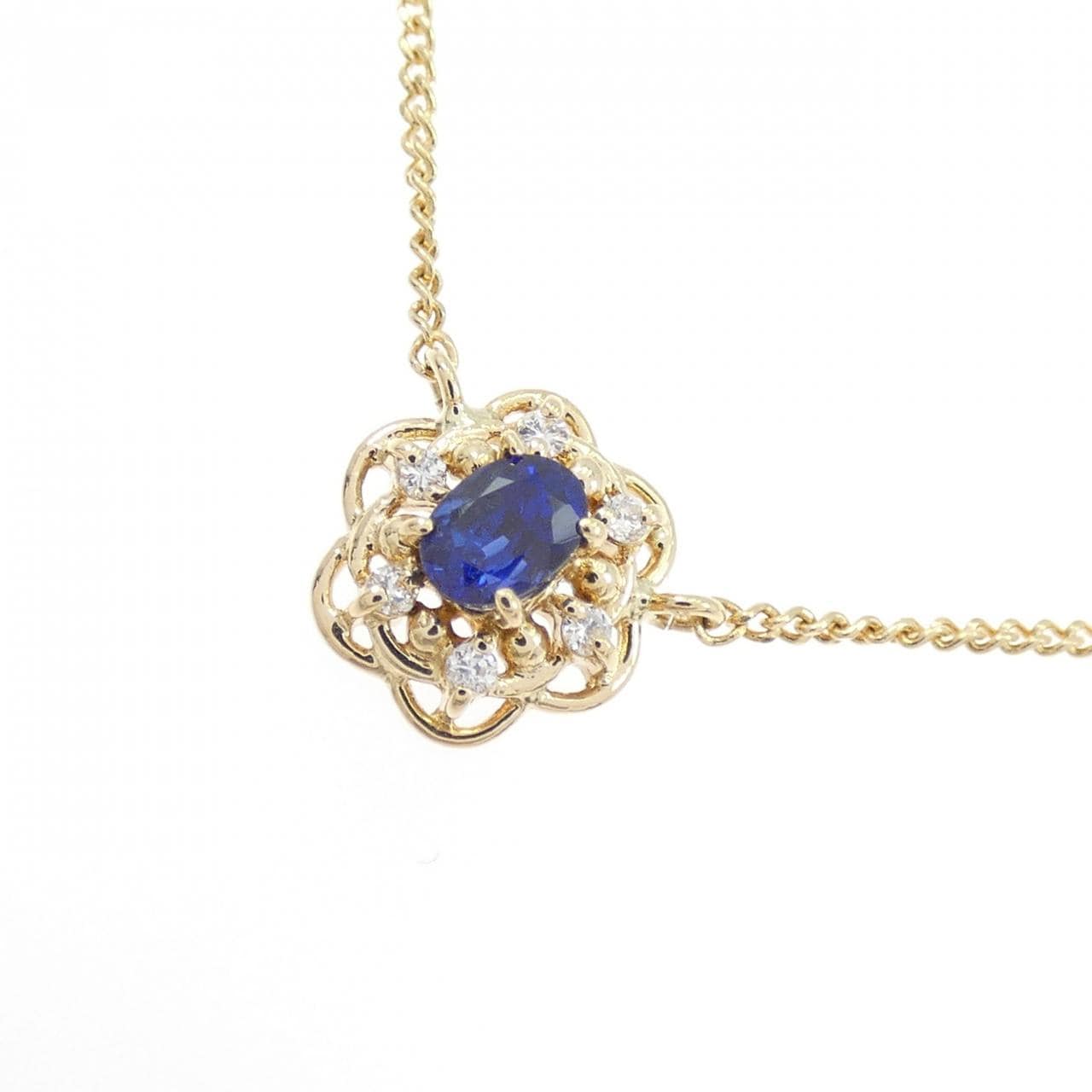 K18YG サファイヤ ネックレス 0.28CT