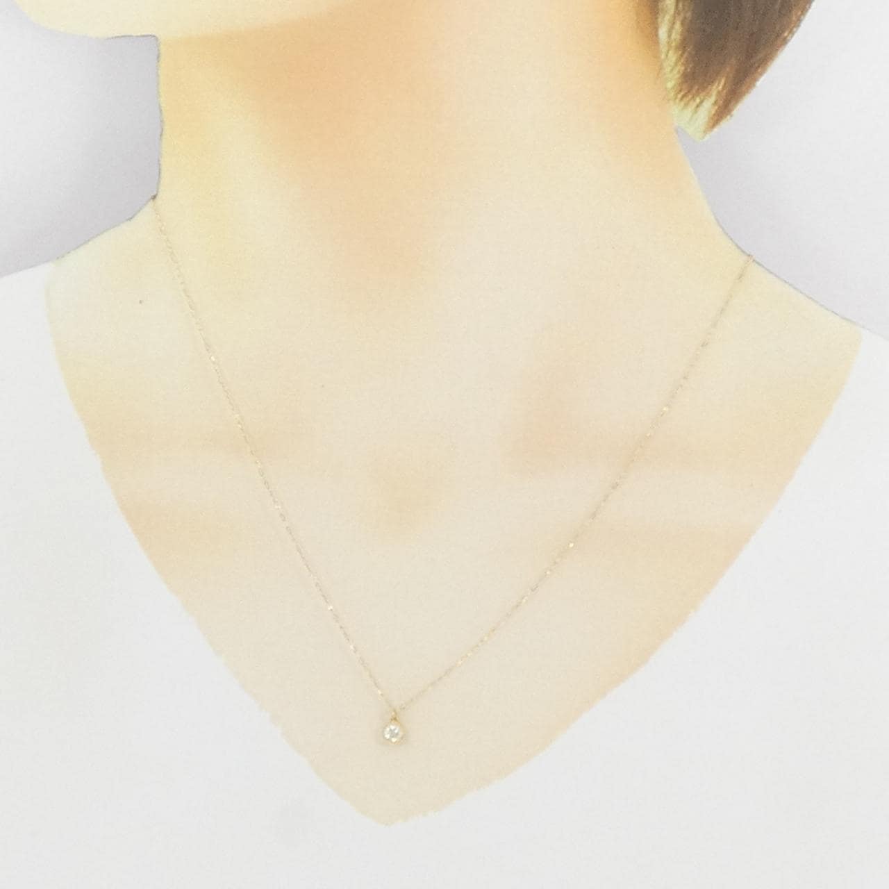 アガット ダイヤモンド ネックレス 0.15CT
