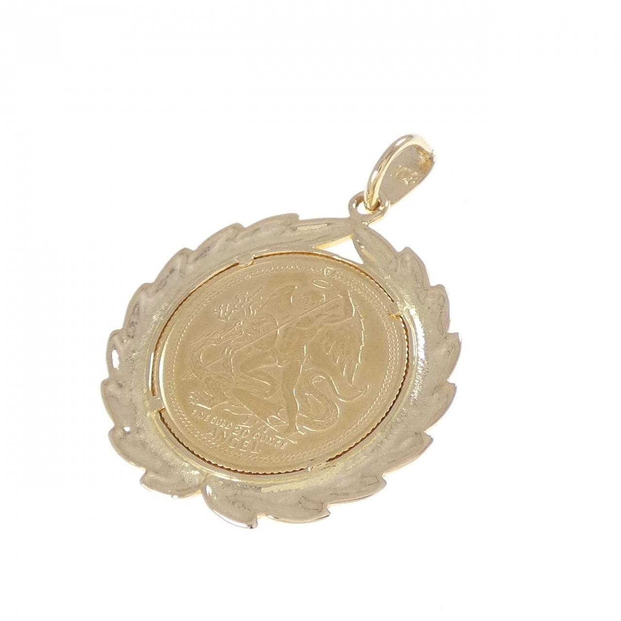 K18YG(枠) コイン ペンダント