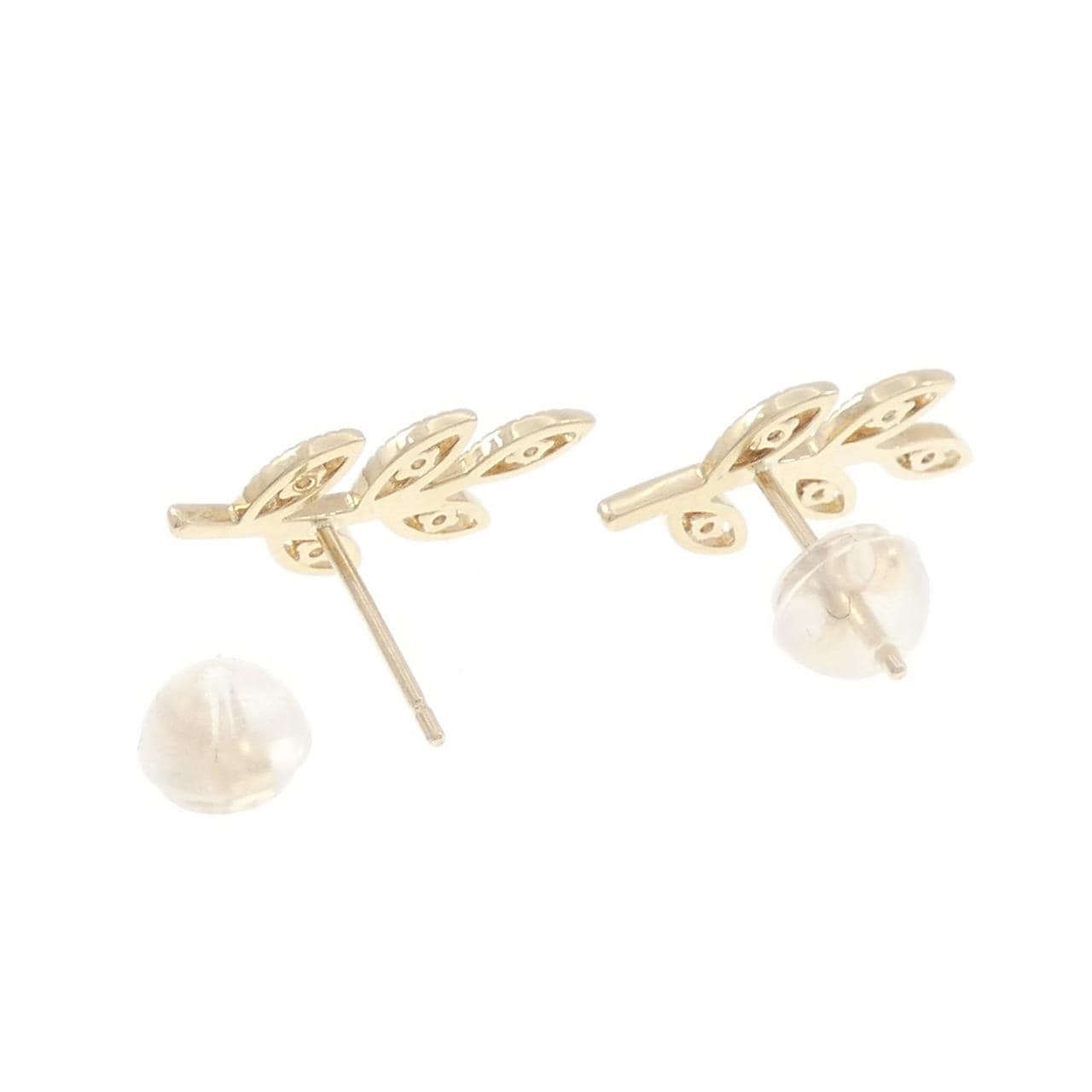 K10YG ダイヤモンド ピアス