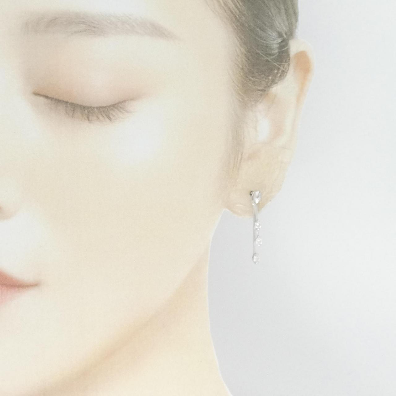 K18WG ダイヤモンド ピアス 0.50CT