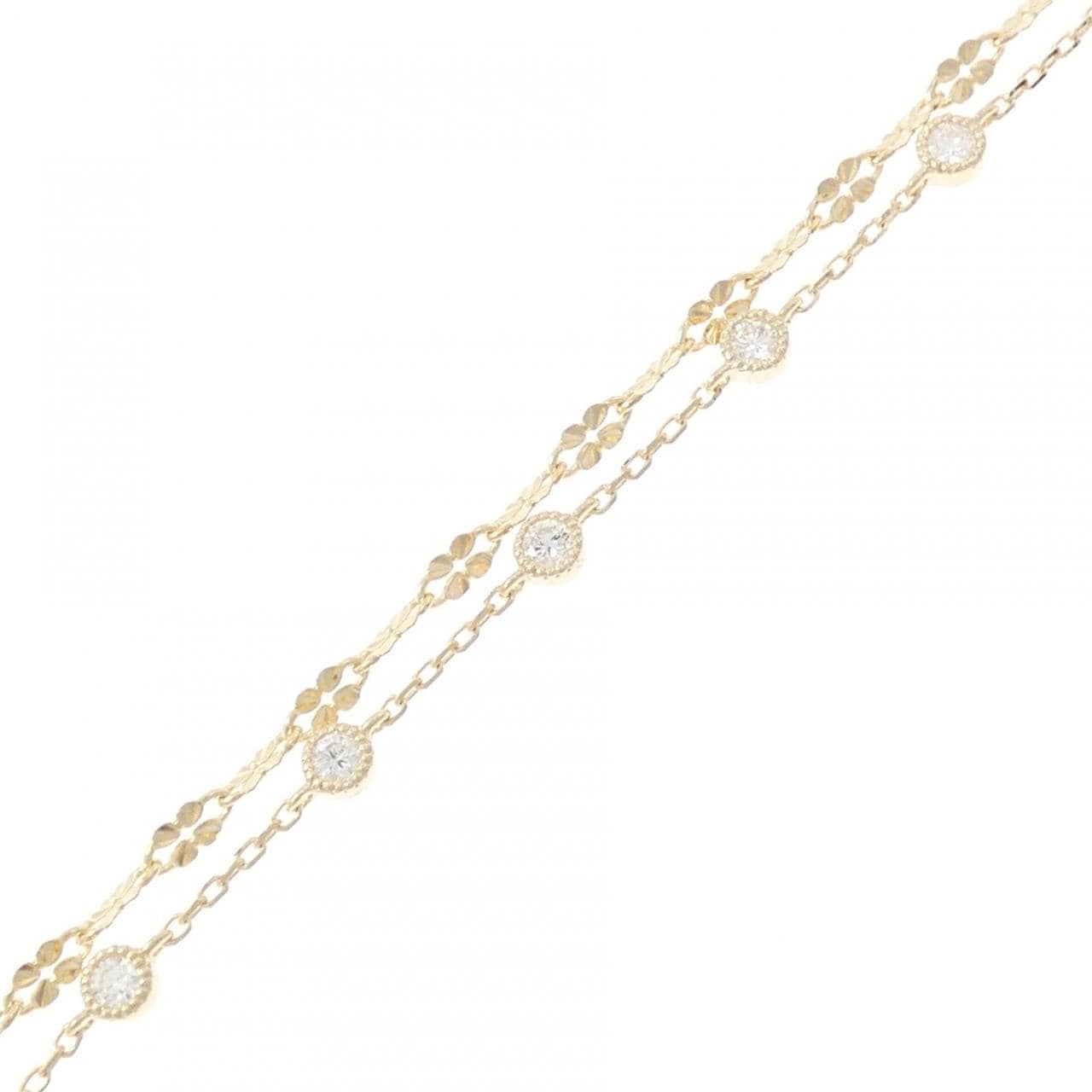 【リメイク】K10YG ダイヤモンド ブレスレット 0.30CT