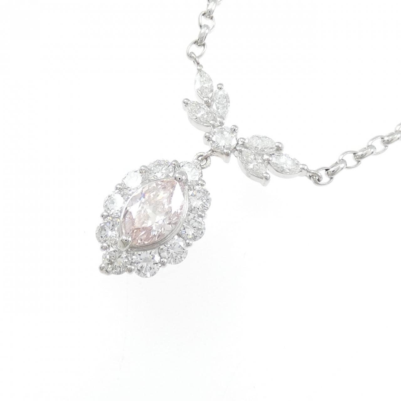 PT900/PT850 ダイヤモンド ネックレス 0.435CT FOP VS1 マーキスカット