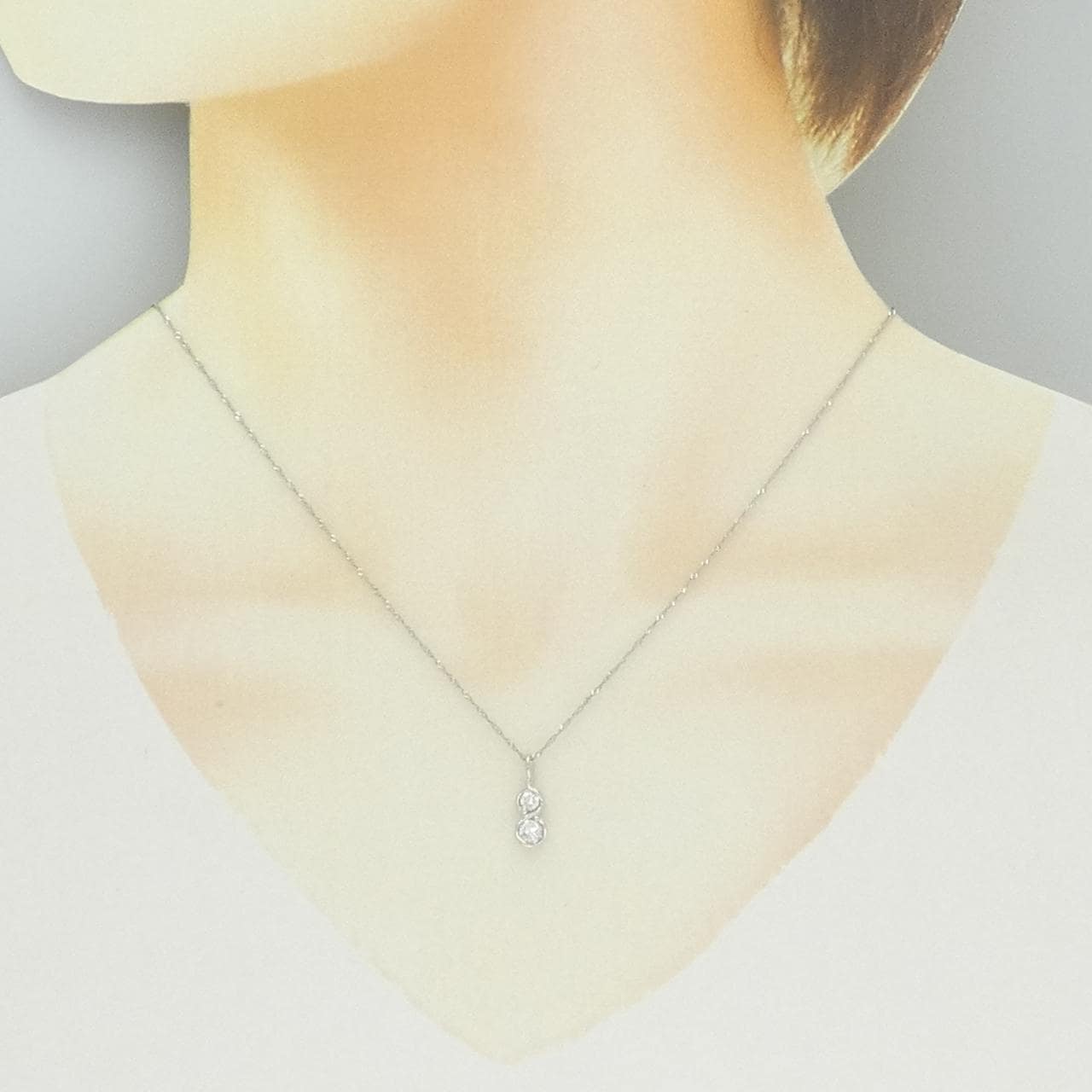 PT900/PT850 ダイヤモンド ネックレス 0.30CT