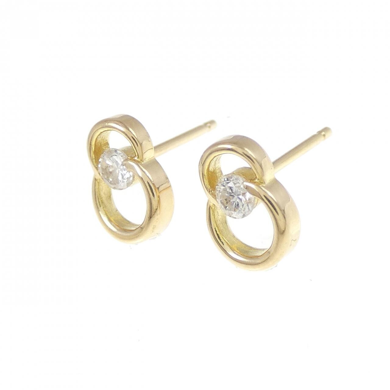 K18YG鑽石耳環 0.14CT