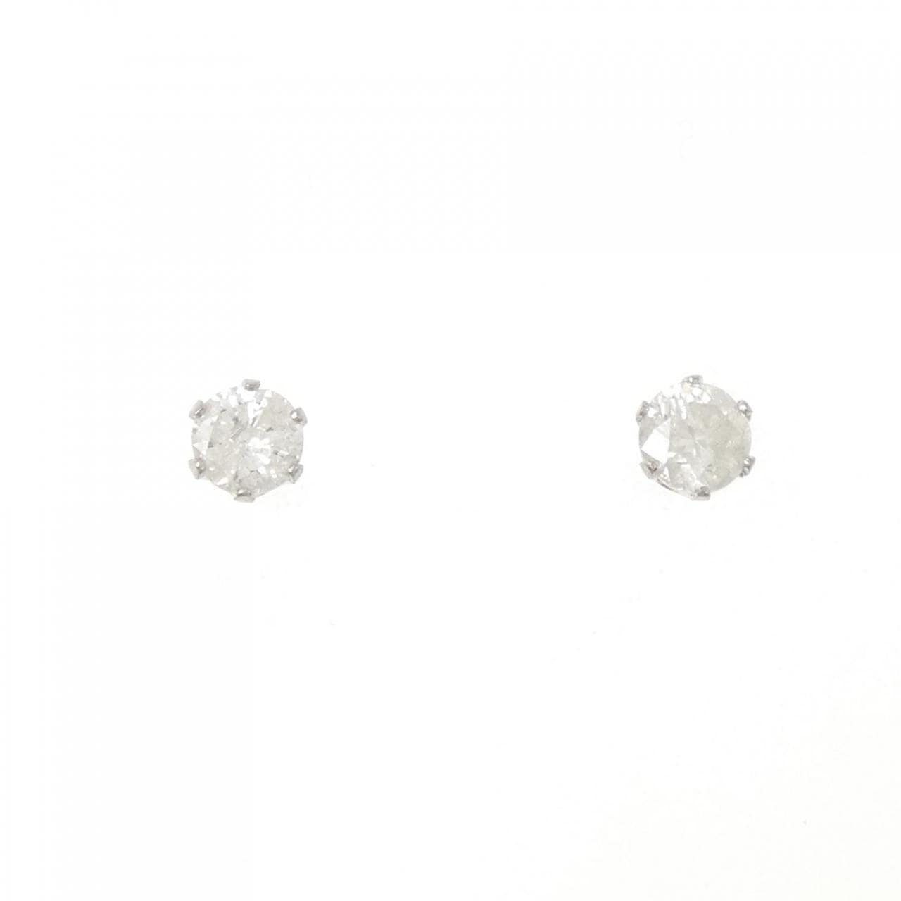 PT900 ソリティア ダイヤモンド ピアス 0.40CT