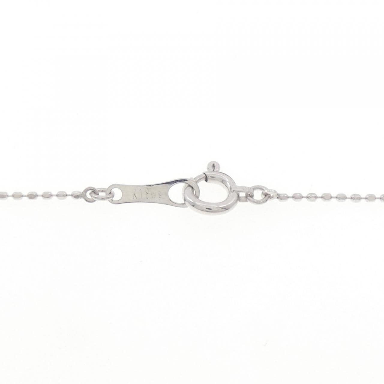 K18WG ハート ダイヤモンド ネックレス 0.11CT
