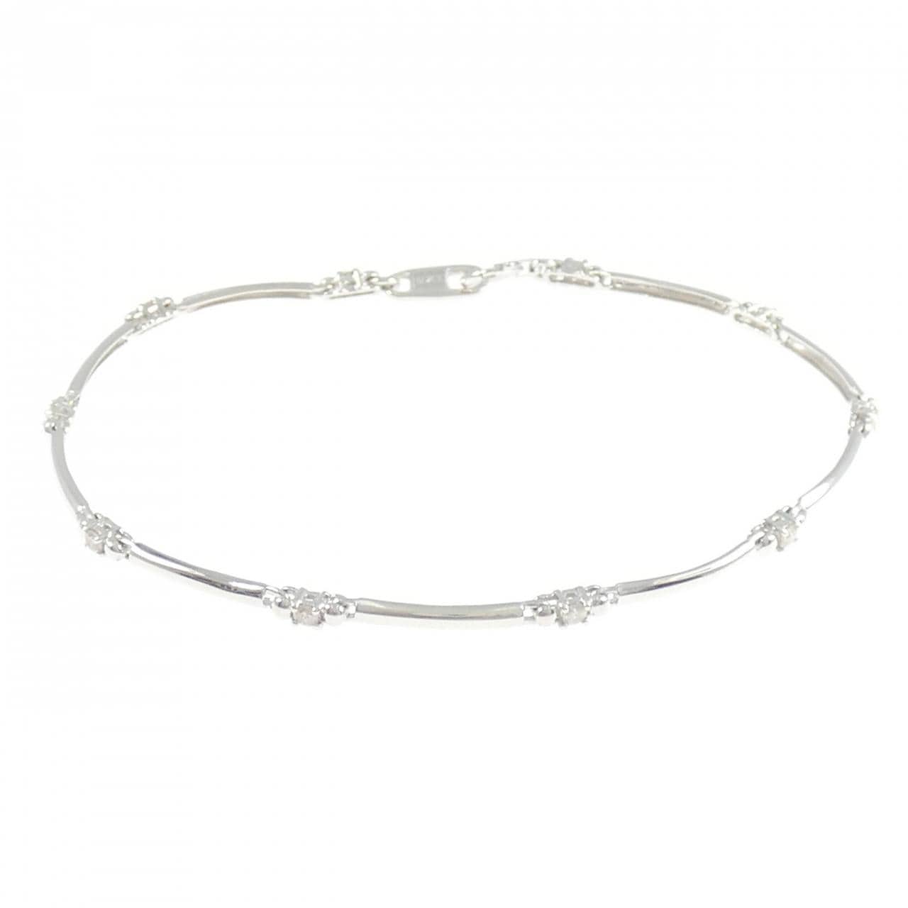 K18WG ダイヤモンド ブレスレット 0.21CT