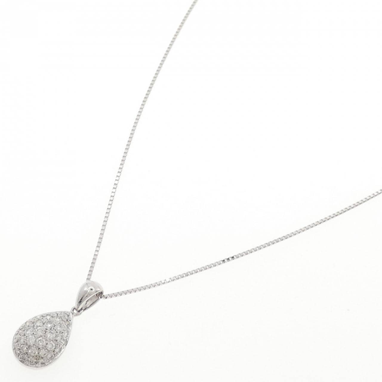K18WG ダイヤモンド ネックレス 0.48CT
