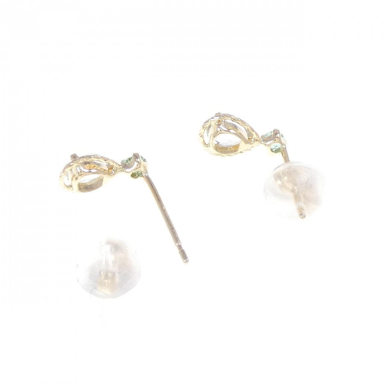 【新品】K10YG エメラルド ピアス
