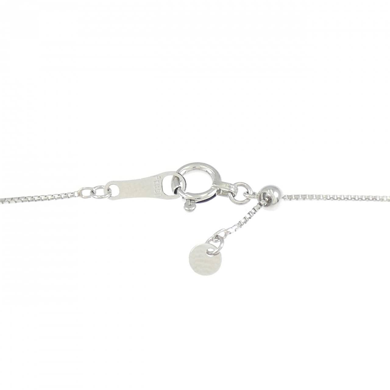 【新品】PT900/PT850 フラワー ダイヤモンド ネックレス 0.30CT