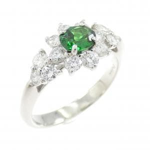 PT900 グリーンガーネット リング 0.42CT