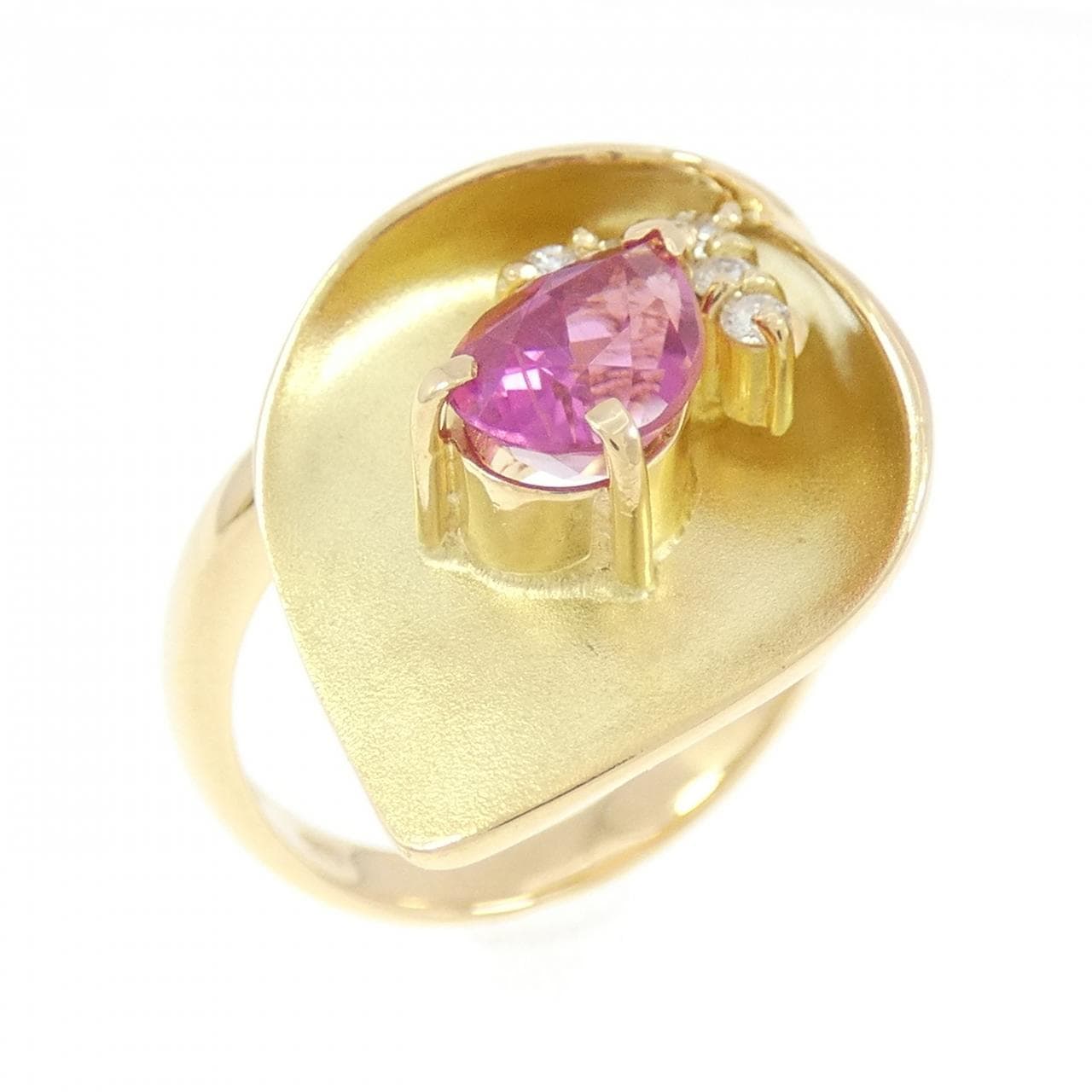 K18YG トルマリン リング 0.82CT