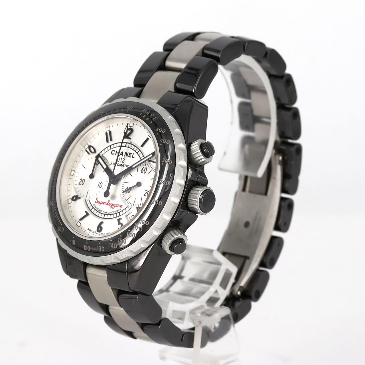【ノーメンテナンス還元価格】シャネル J12スーパーレッジェーラクロノグラフ H1624 セラミックxアルミニウム 自動巻