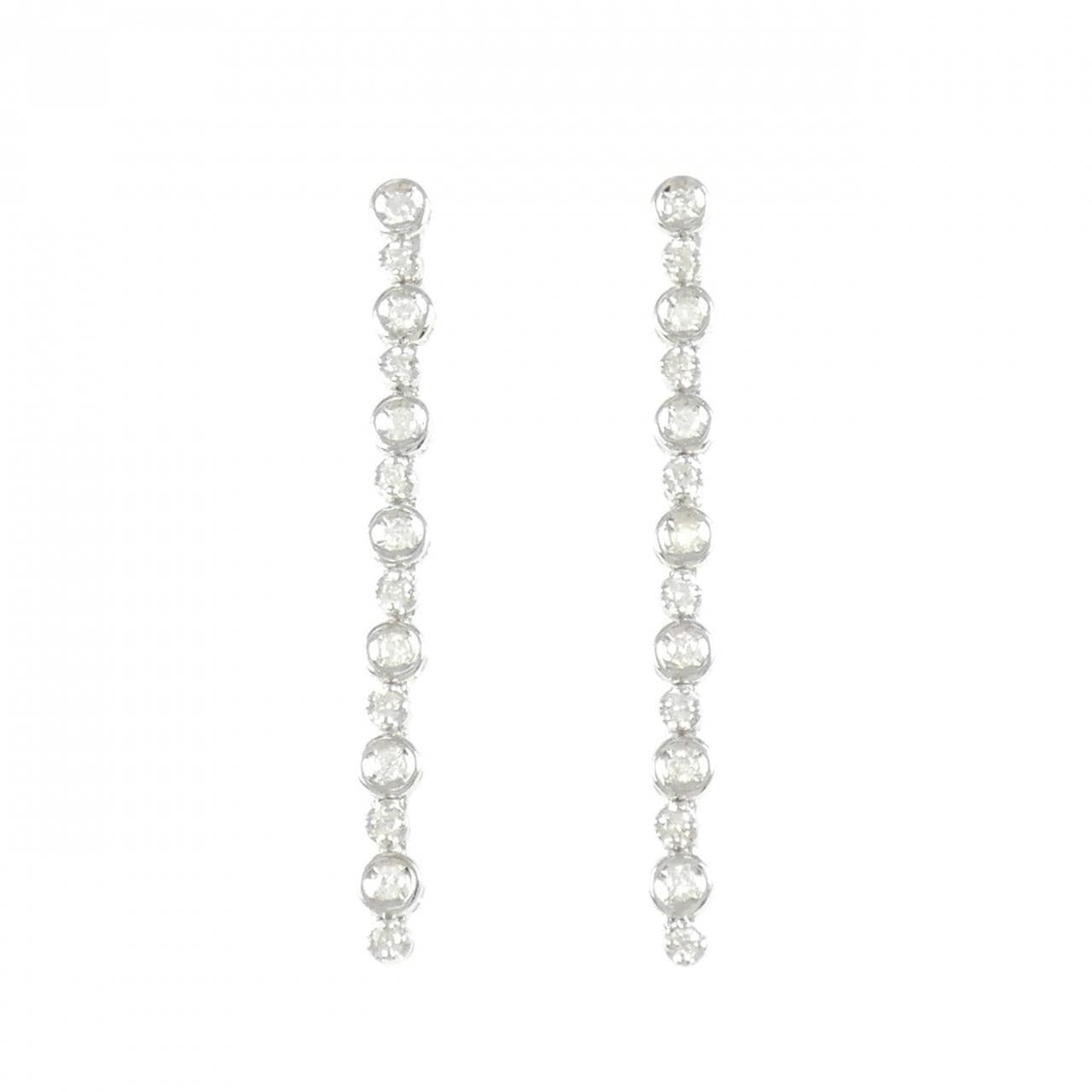 K18WG ダイヤモンド ピアス 0.50CT