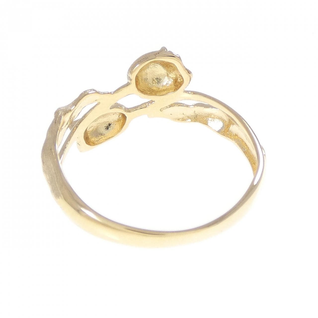 K18YG フラワー リング