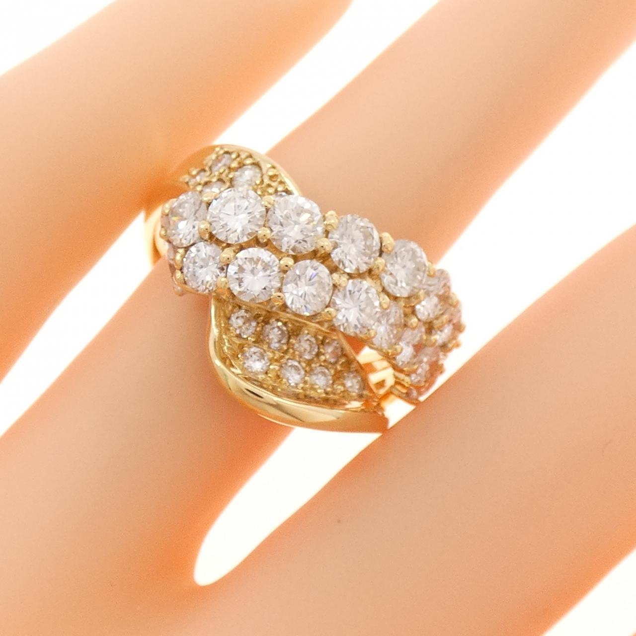 K18YG ダイヤモンド リング 2.42CT
