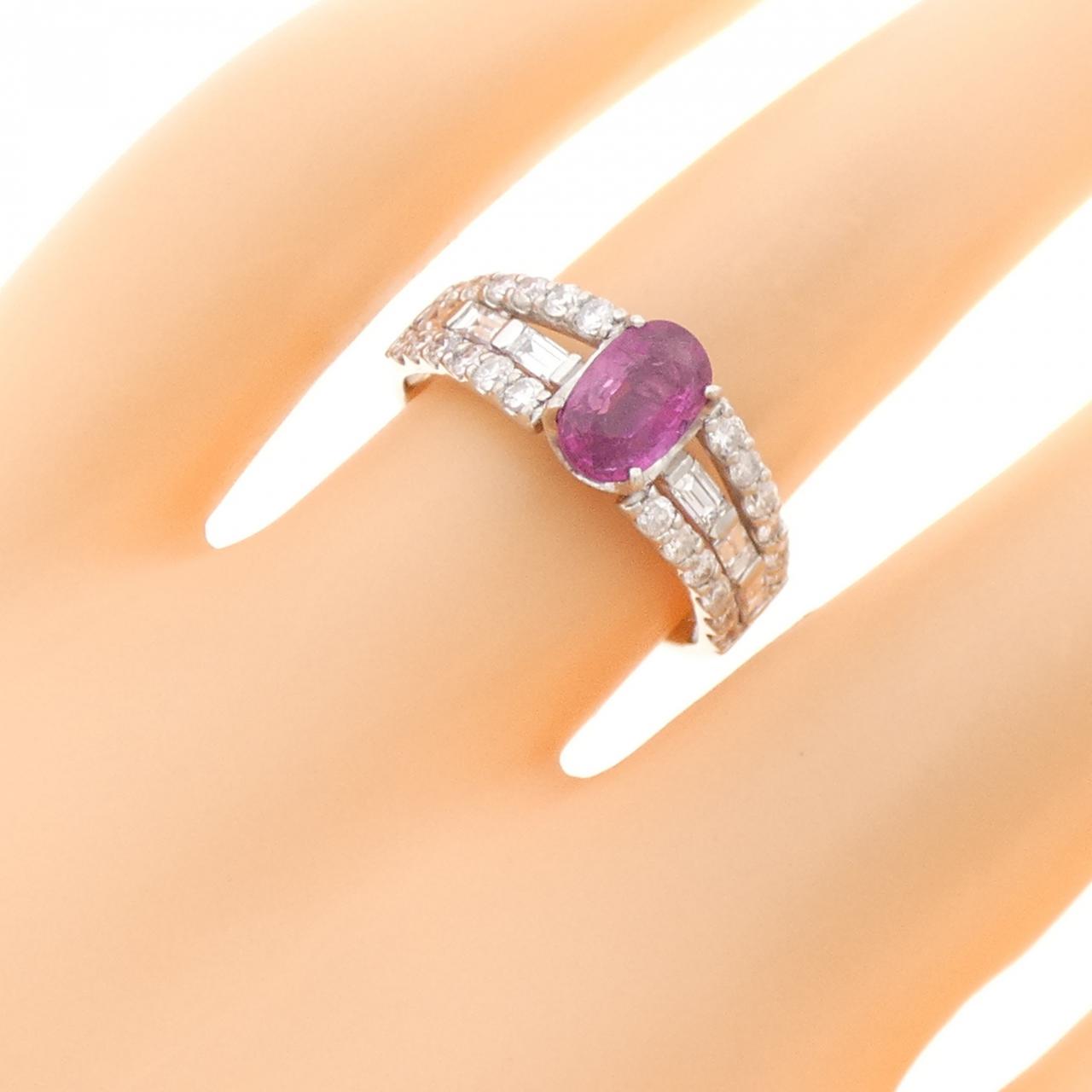 PT950 ルビー リング 0.98CT